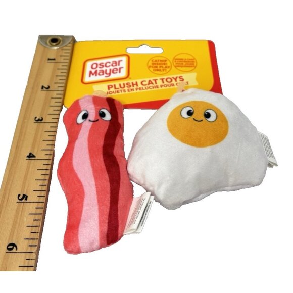Oscar Mayer Bacon Egg Cat Toys with Catnip Fun Pet Toy Set for Cats - Picture 4 of 6